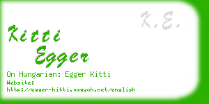 kitti egger business card